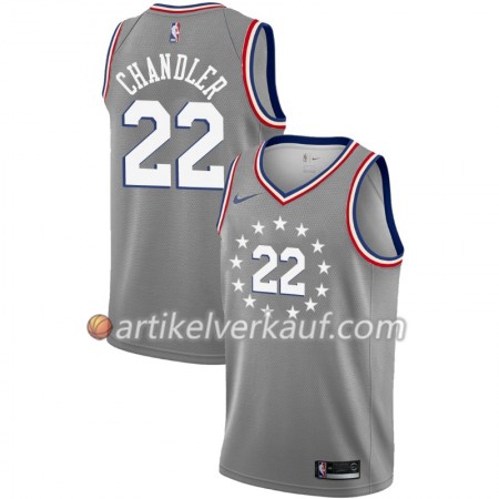 NBA Philadelphia 76ers Trikot Wilson Chandler 22 2018-19 Nike City Edition Grau Swingman - Herren